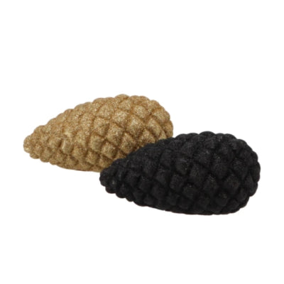 Daan Benthout Statue Jingle Tannenzapfen goldfarben schwarz 10 cm 2 sortiert | 24 Stück