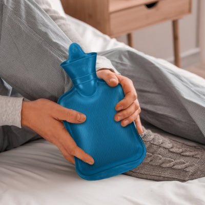 Relaxdays Wärmflasche blau 1 l | 12 Stück