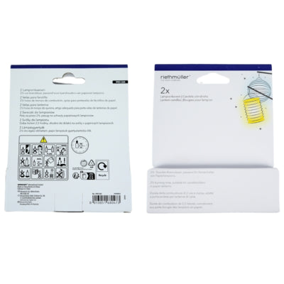 Amscan Windlichtkerzen weiß 1,8 x 10,5 cm 2er-Set | 40 Stück
