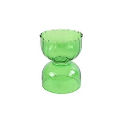 Countryfield Teelichthalter Toria Glas grün 8,5 cm | 24 Stück