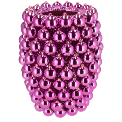 Daan Bugholzvase Weihnachtskugel Fuchsia 39 cm | 2 Stk