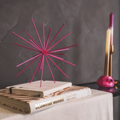 Housevitamin Ornament Feuerwerk Metall neonpink 25 cm | 12 Stück