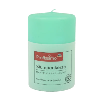 Profissimo Stumpenkerze grün 8 x 12 cm | 8 Stück