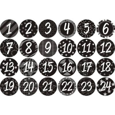 Adventskalender Geschenkset diy schwarz 26 cm | 24 Stück