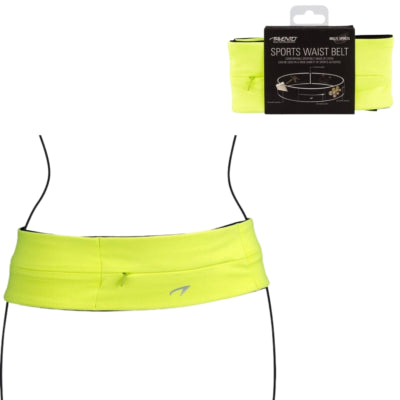 Avento Taillensportband Twist Fluorgelb Schwarz Größe M | 10 Stück