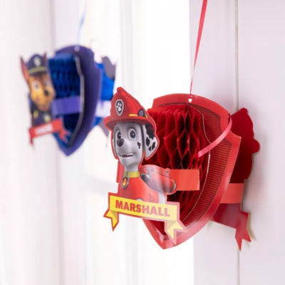 Amscan Paw Patrol Waben-Dekorationsball 17 cm 3er-Set | 12 Stück