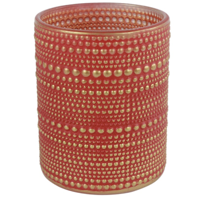 Countryfield Teelichthalter Hailey L rot 12,5 cm | 12 Stück