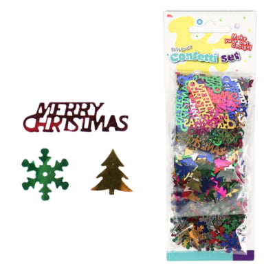 Weihnachtskonfetti metallic 3 x 7 Gramm | 24 Stück