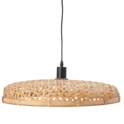 Leichte Wohn-Hängelampe Paloma Rattan natur 50 cm | 2 Stk