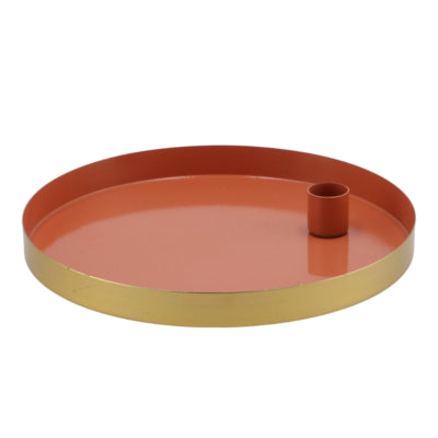 Daan Bugholz Kerzenständer rund marrakesch orange 22 cm | 6 Stück
