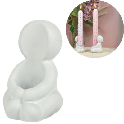 Kerzenhalter Hug weiß 8 cm | 36 Stück