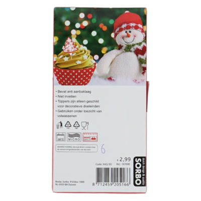 Sorbo Cupcake-Form und Topper rot, 24-teiliges Set | 72 Stück