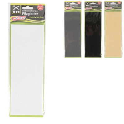 Pro Home Filz selbstklebend 9 x 25 cm 4-fach sortiert | 100 Stück