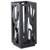 Ptmd Laterne Dewey schwarz 42 cm | 2 Stk