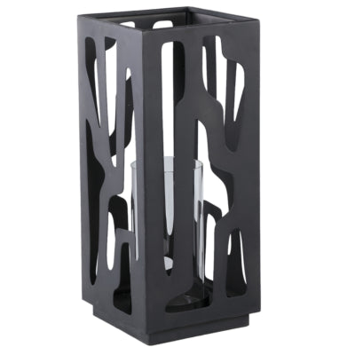 Ptmd Laterne Dewey schwarz 42 cm | 2 Stk