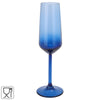Champagnerglas Glas blau 195 ml | 12 Stück