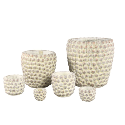 Ptmd Blumentopf Noise L Creme 19 cm | 8 Stück