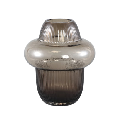Ptmd Vase Marlene Rauchglas braun 19,5 cm | 6 Stück