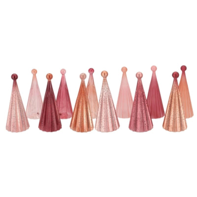 Bild Weihnachtsbaumserie Twinkle LED auf Batterie Glas rosa 22 cm 12-fach sortiert | 12 Stück