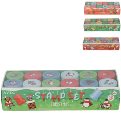 Stamp Christmas 4 assorted set of 12 | 48 Stück