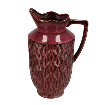 Daan Bugholzvase Boa mit Henkel rot 38 cm | 2 Stk