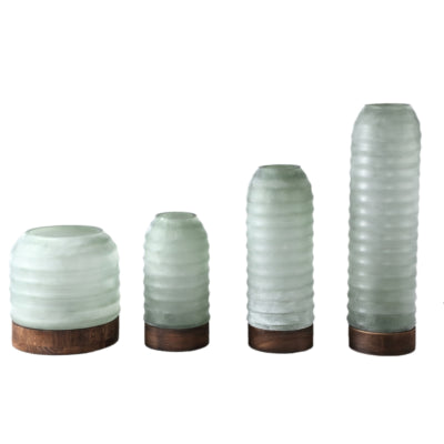 Ptmd Vase Yana grün 20 cm | 2 Stk