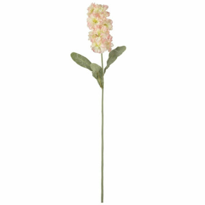 Kunstblume Matthiola weiß rosa 56 cm | 24 Stück