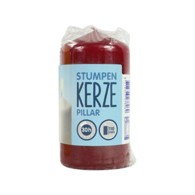 Stumpenkerze rot 6 x 11 cm | 24 Stück