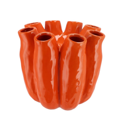 Daan Bugholzvase Luna Tube orange 19 cm | 2 Stk