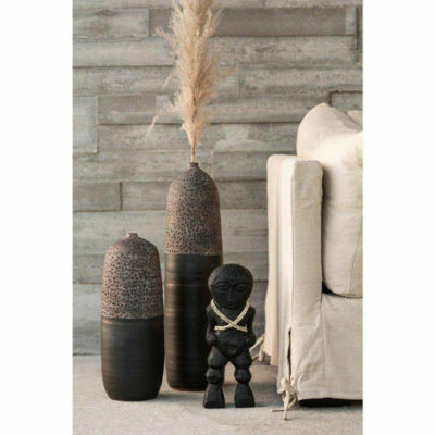 J-Line Figur primitives Mangoholz schwarz 41 cm | 6 Stück