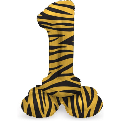 Folat Folienballon stehend 1 Tiger 41 cm | 20 Stück