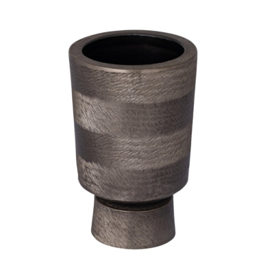 Ptmd Blumentopf Erga Aluminium grau 30 cm | 4 Stück