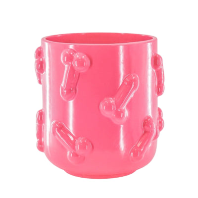 Housevitamin Blumentopf Schwanz rosa 17,5 cm | 8 Stück