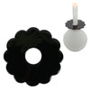 Stjernsund Kerzenring Loua Blume schwarz glänzend 9,3 cm | 24 Stück