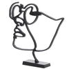 Leichte lebende Statue Gesicht schwarz 45 cm | 4 Stück