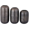Ptmd Vase Yourne s Aluminium grau 25 cm | 12 Stück