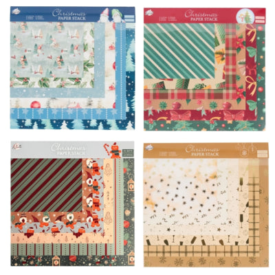 Craft Universe Bastelpapier Feiertage 24 Blatt 4 sortiert | 24 Stück