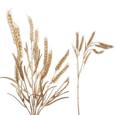 Ptmd künstlicher Zweig Weizen goldfarben 73 cm | 12 Stück