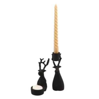 Daan Bugholz-Teelichthalter Dobra schwarz 14 cm | 9 Stück