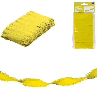 Folat Twist-Girlande Krepppapier gelb 6 Meter | 24 Stück