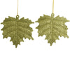 Anhänger Blatt Glitzer olivgrün 10,5 cm 2er Set | 48 Stück