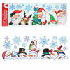 Fensteraufkleber Weihnachtsmann Schneemann 59,5 cm | 48 Stück