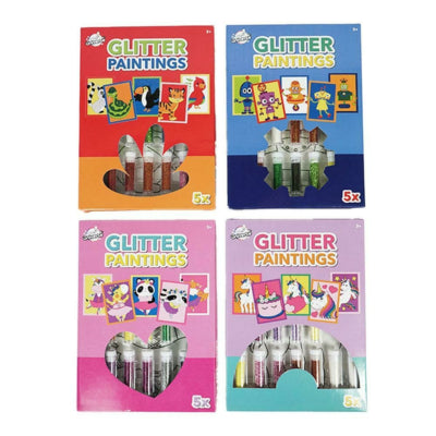 Glitzerbilder 22 cm 4-fach sortiert | 12 Stück