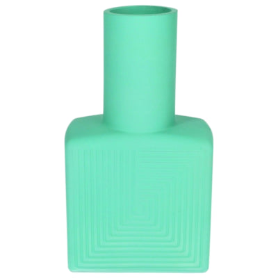 Vase Judy quadratisch matt türkis 22,5 cm | 12 Stück