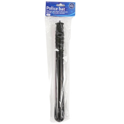 Polizeischläger mit Quietschgeräusch schwarz 34 cm | 12 Stück
