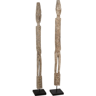 J-Line Figur zu Fuß Kali Albasia 120 cm 2 sortiert | 2 Stk