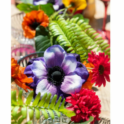 J-line Kunstblume Anemone lila 40 cm | 24 Stück