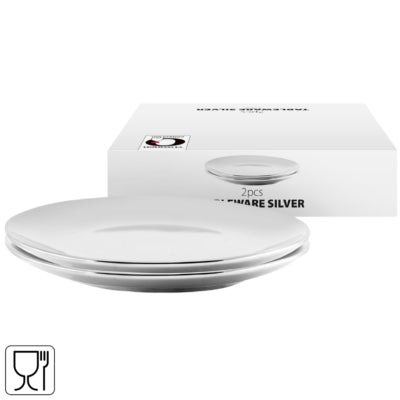 Vtwonen Teller silberfarben 20 cm 2er Set | 6 Stück