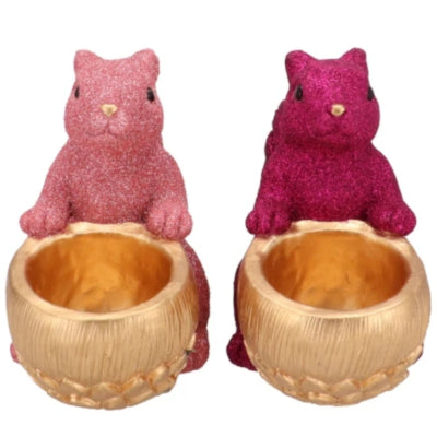 Daan Bugholzschale Jingle Eichhörnchen sitzend grün goldfarben 17 cm 2 sortiert | 6 Stück