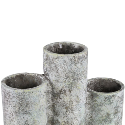 Ptmd Vase Rohre weiß grün 35 cm | 4 Stück